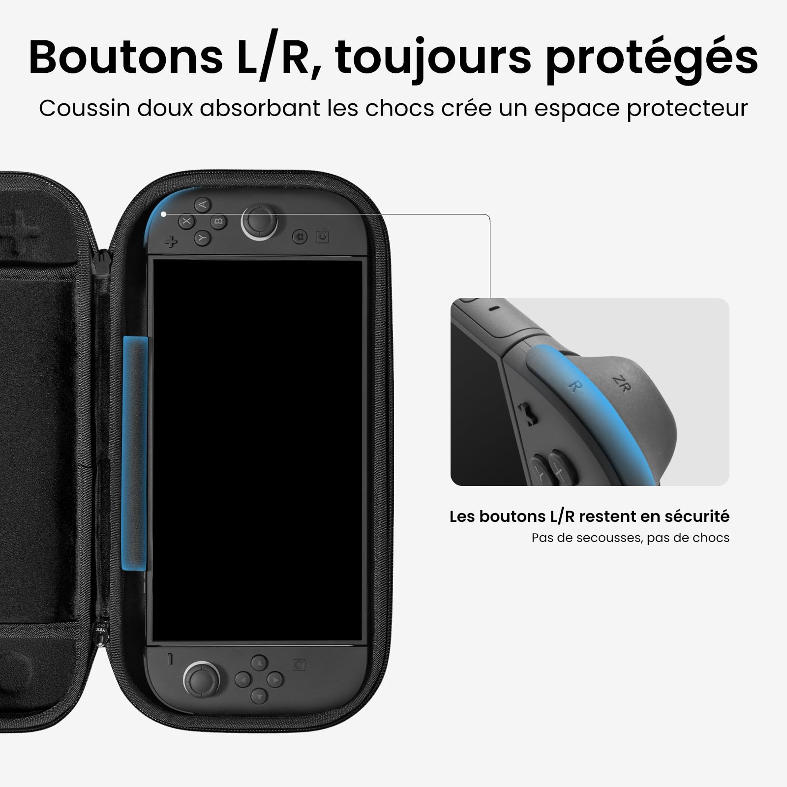 tomtoc Étui pour Nintendo Switch 2 (2025), Housse Rigide Case avec 12 Cartouches de Jeux, Slim Pochette Transport Boîtier Voyage pour Console avec Brevet Original et Protection de qualité Militaire