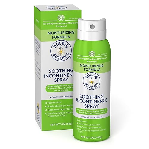 Doctor Butler's Spray calmante para incontinencia – Spray de barrera para incontinencia con aplicación sin contacto para ayudar a proteger la piel