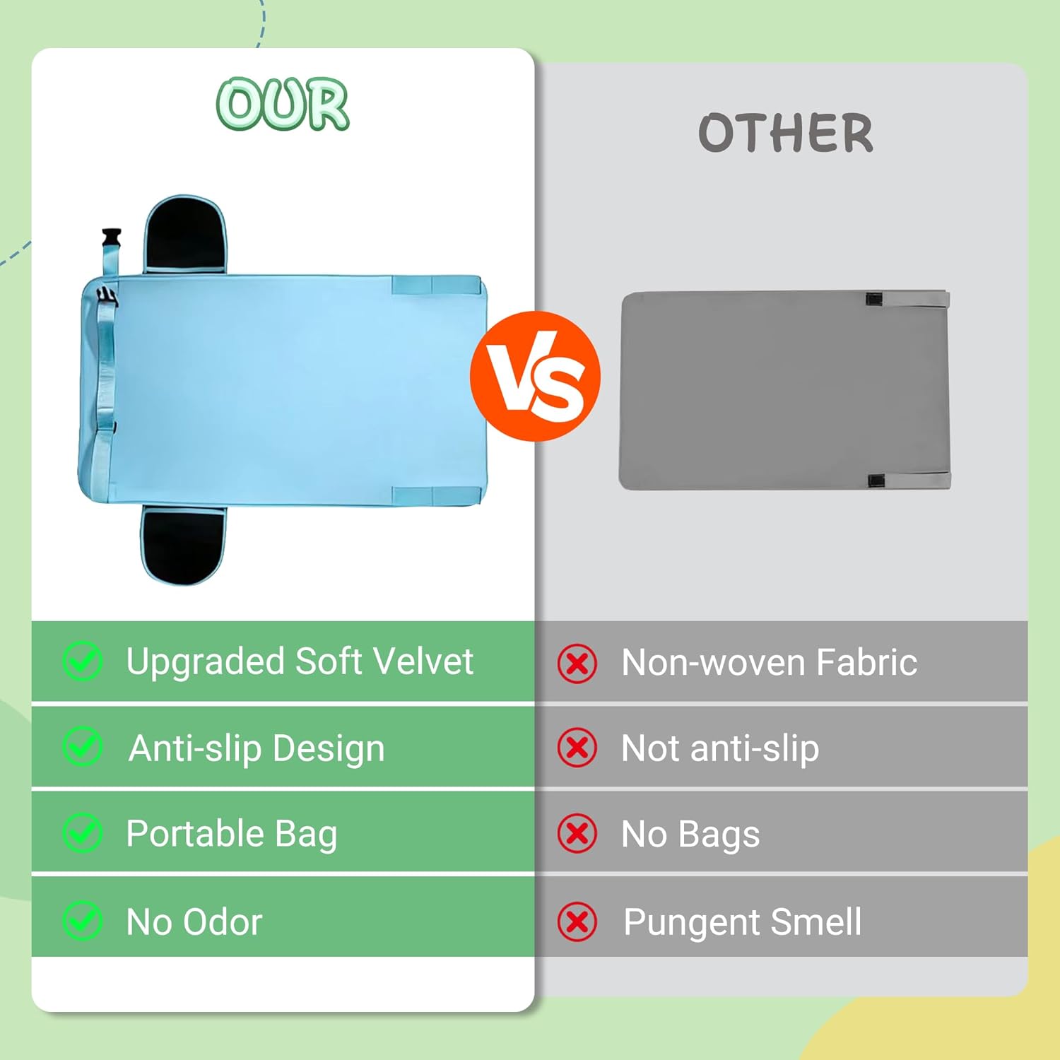 Large Size Light Blue Toddler Airplane Bed, Portable Airplane Seat Extender Travel Bed for Kids, Soft Baby Plane Travel Essentials for Flying, Toddlers Long Flight Must Haves Footrest