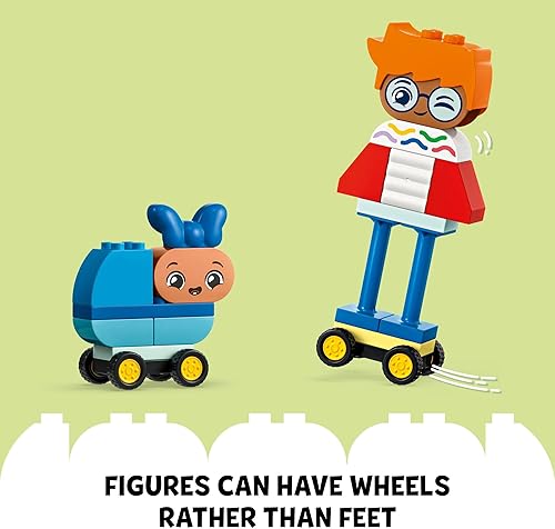 Miniatura 5 de LEGO DUPLO Town - Juguete interactivo para construir personas con grandes emociones para edades de 3 años en adelante, 5 personajes con 10 caras de