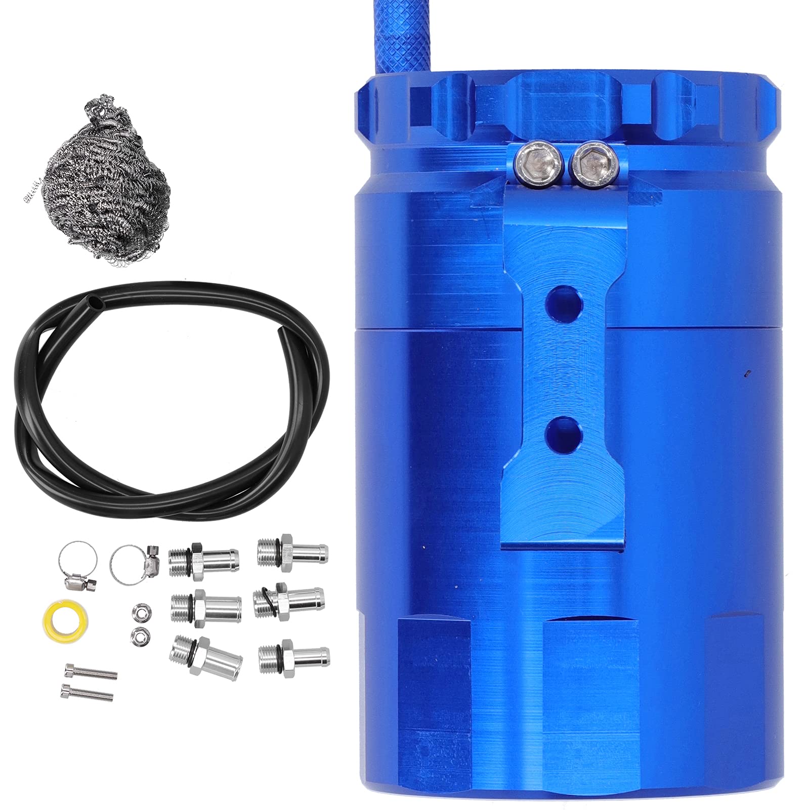 Zbiornik na ze stopu aluminium z akcesoriami montażowymi (Blue)