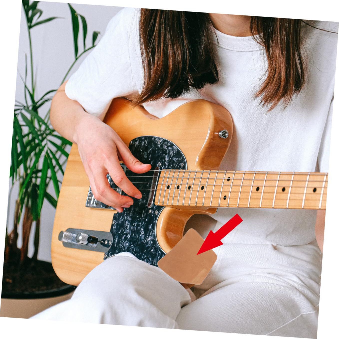 Rough Cowhide Anti-skid Pad for Musical Instruments Double-sided Adhesive Non-slip Mat Wear-resistant Accessory for Pipa Erhu Guitar And Folk Instruments