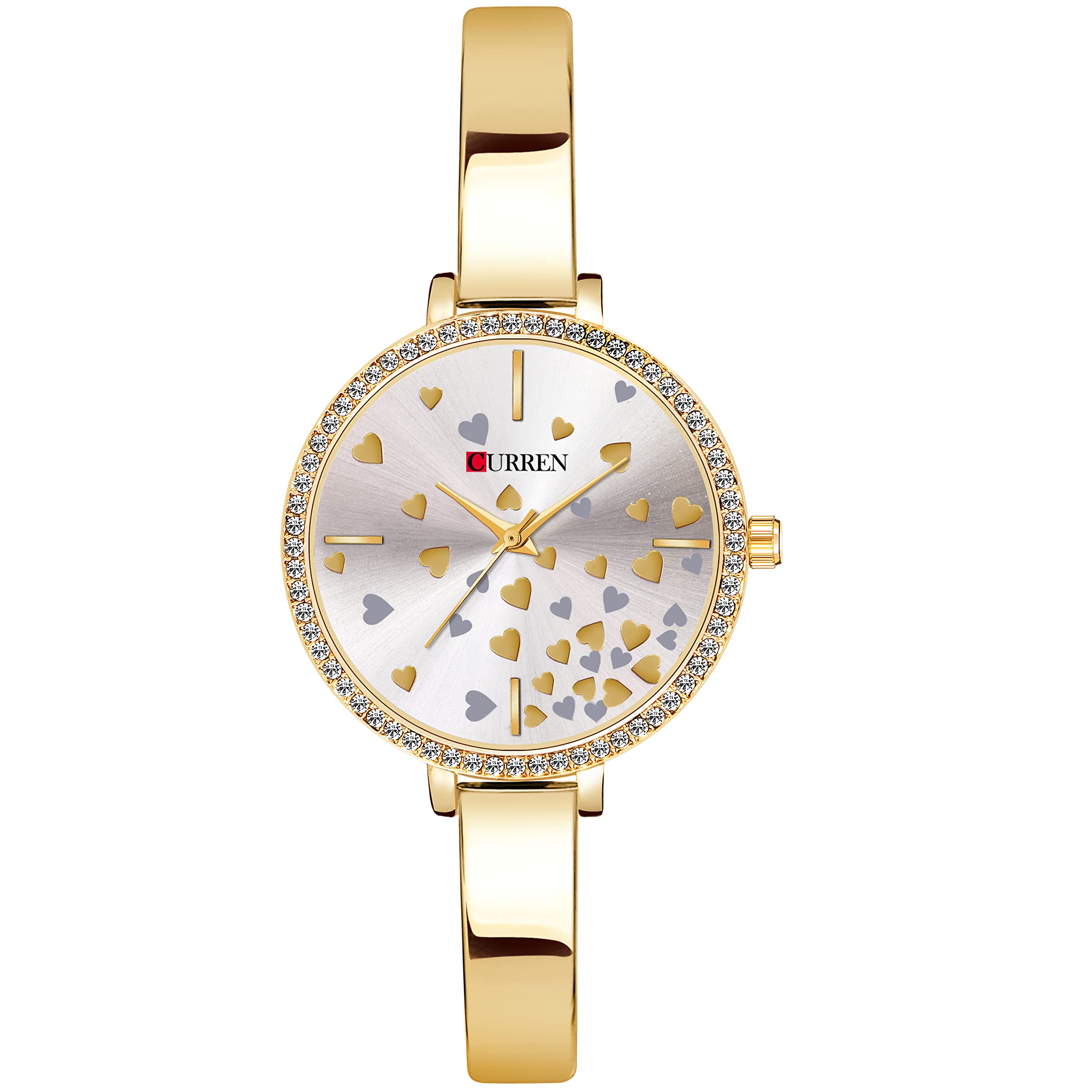 CURREN 1842 Fashion Casual Stainless Steel Watches Womens Dress Rhinestone Quartz Wristwatch Ladies Gifts (B0B7S684N9) Amazon Price History, Amazon Price Tracker
