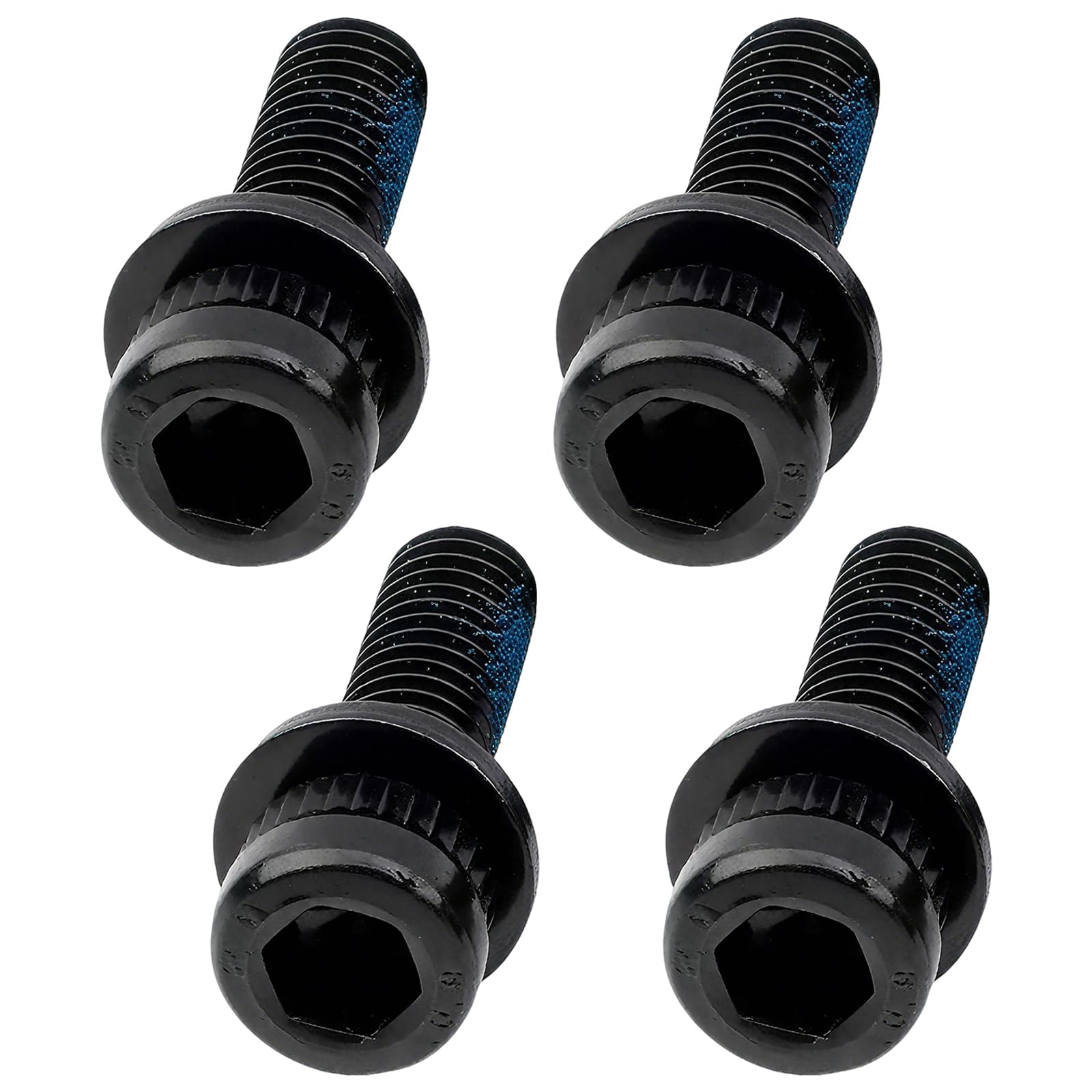4Pcs M6x18mm MTB Caliper Bolts Bike Hydraulic Disc Brake Caliper Adapter Bolts Compatible with Shimano Bike Overall Length 25 mm Black