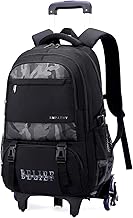 Amythe Mochila con Ruedas Mochilas Escolares Trolley para Adolescentes Niñas y Niños 10 12-24 años, Mochila Colegio con Carro para la Escuela, Deporte y Tiempo Libre, Negro