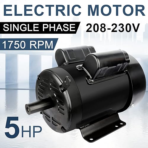Miniatura 6 de NUEVO 5HP Compresor de Aire Motor 184T Marco Farm Duty Motor eléctrico 1750 RPM TEFC 208-230V 28.5-27.0 AMP CWCCW