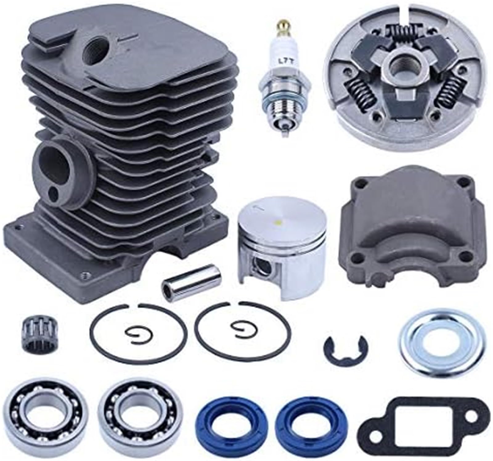 38mm Cylinder Tłok Sprzęgło Zespół Łożyska, dla STIHL, 017 018 MS180 MS170 MS 170 180 Piła łańcuchowa z Uszczelką Oleju Świecy Zapłonowej Uszczelka Tłumika świeca zapłonowa do podkaszarki