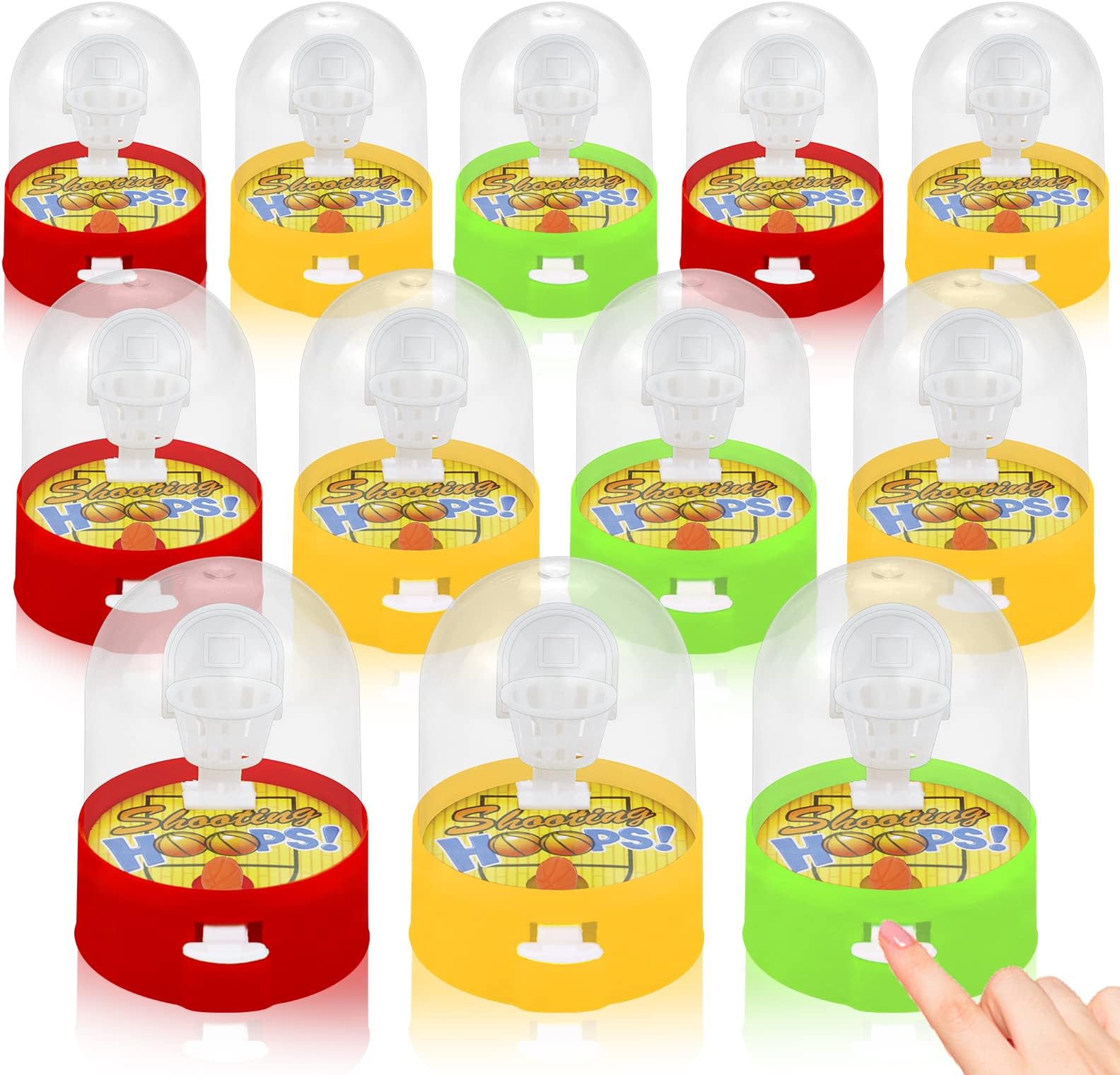 12 Pack Mini Finger Basketball Shooting Game, Mini Handheld Desktop Table Basketball Game Toys for Reduce Stress Killing Time Basketball Games Game Time Handheld Game Toys and Games