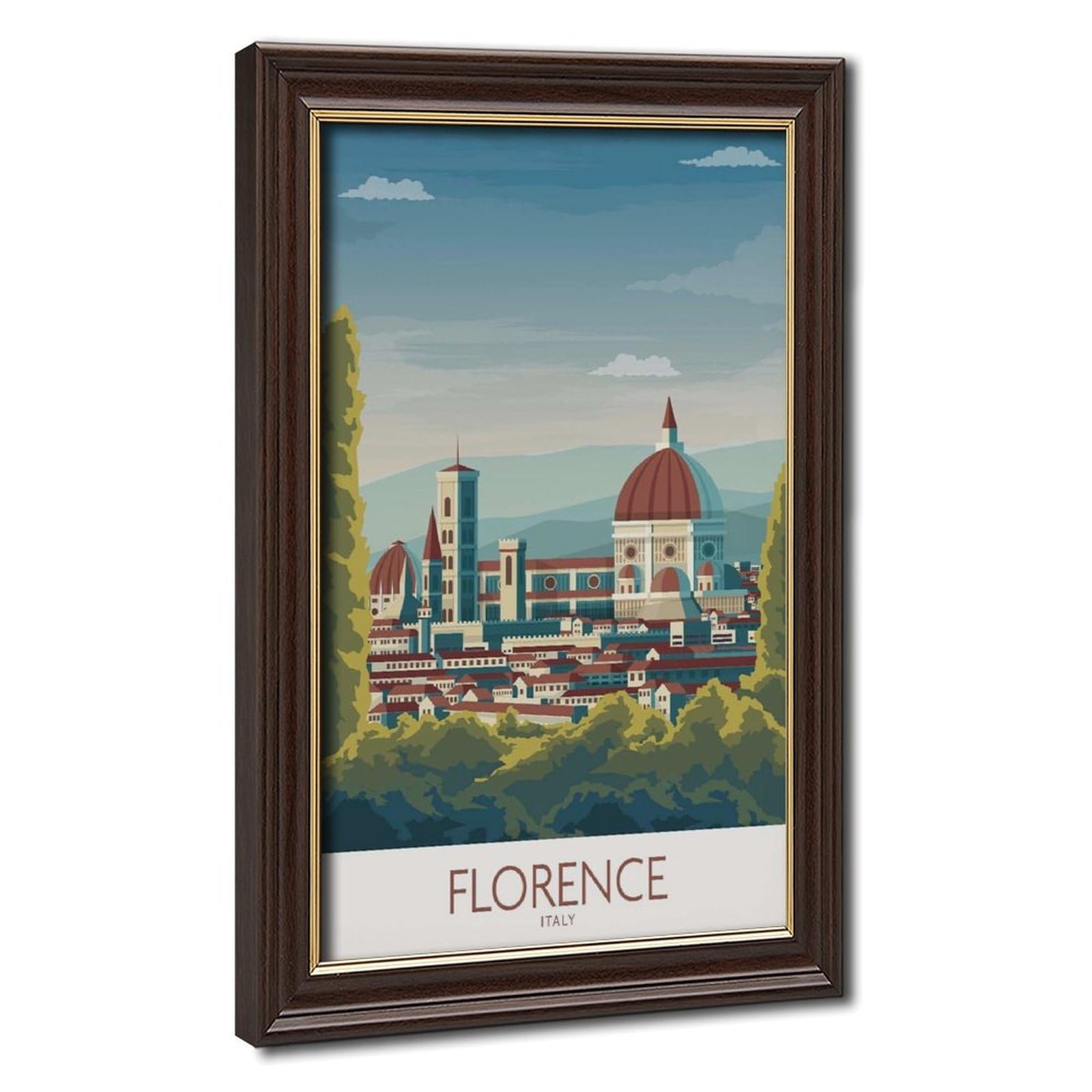 Bareronor Mokume Gane Frame-Style Florence Canvas Poster For Home Decor Gift