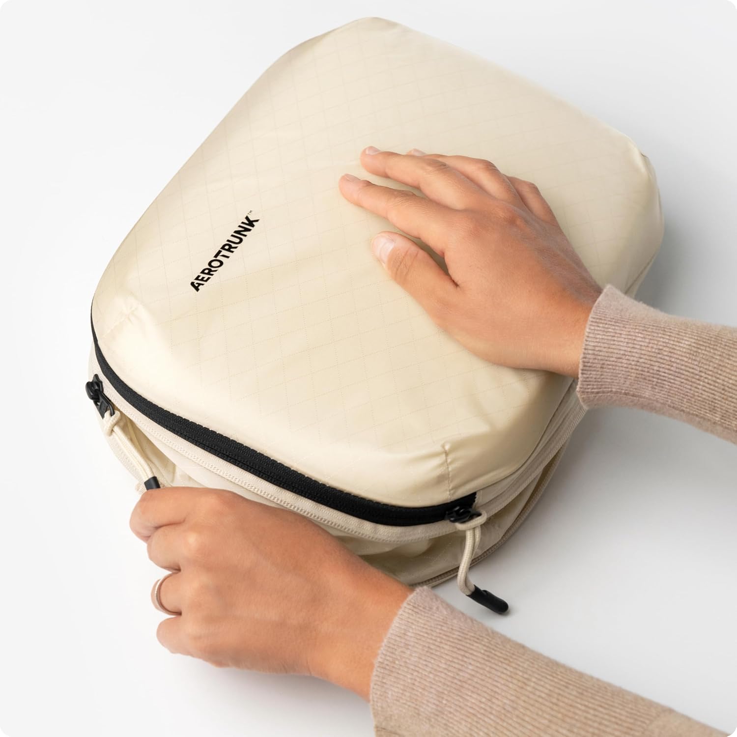 Aerotrunk Ultralight Compression Packing Cubes - Lightweight Travel Organizers for Suitcases and Luggage (6-Pack, Beige) - Image 3