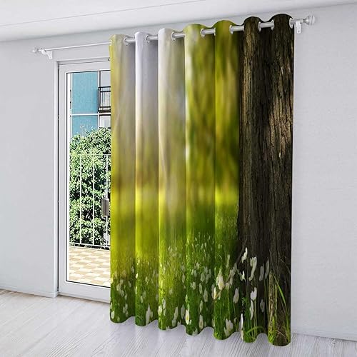 Cortinas de fotografía escénica para sala de estar, cortinas extralargas opacas, 1 panel, 51 pulgadas de ancho x 51 pulgadas de alto