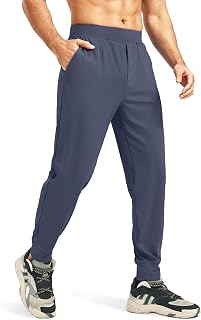 Men's Joggers Pants with Zipper Pockets Stretch Workout Athletic Sweatpants Gym Golf Joggers for Men Casual Running