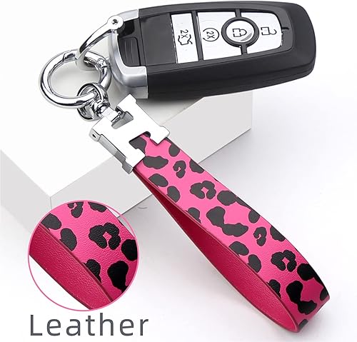 Miniatura 2 de Llavero universal de cuero con clip para llaves, anillo en D, cadenas para llavero para cinturón con mosquetón y 2 llaveros para hombres y mujeres