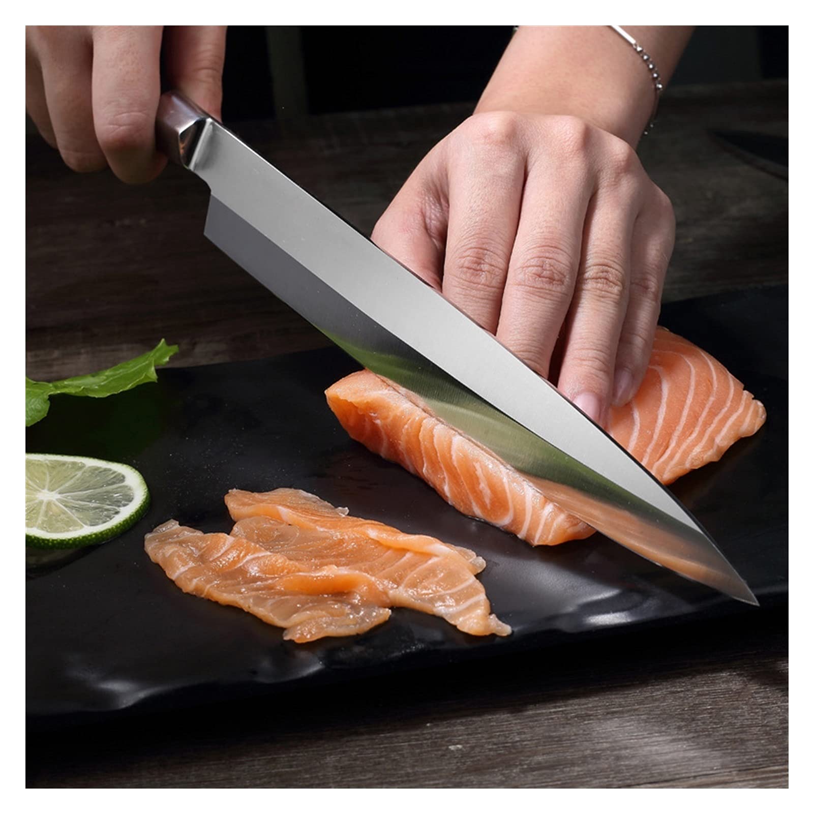 Lachsmesser Küche Sashimi Sushi Yanagi Fischfilet Chefmesser Küchenzubehör Kochen Messer Werkzeuggriff Küchenmesser (Color : 10 inch)