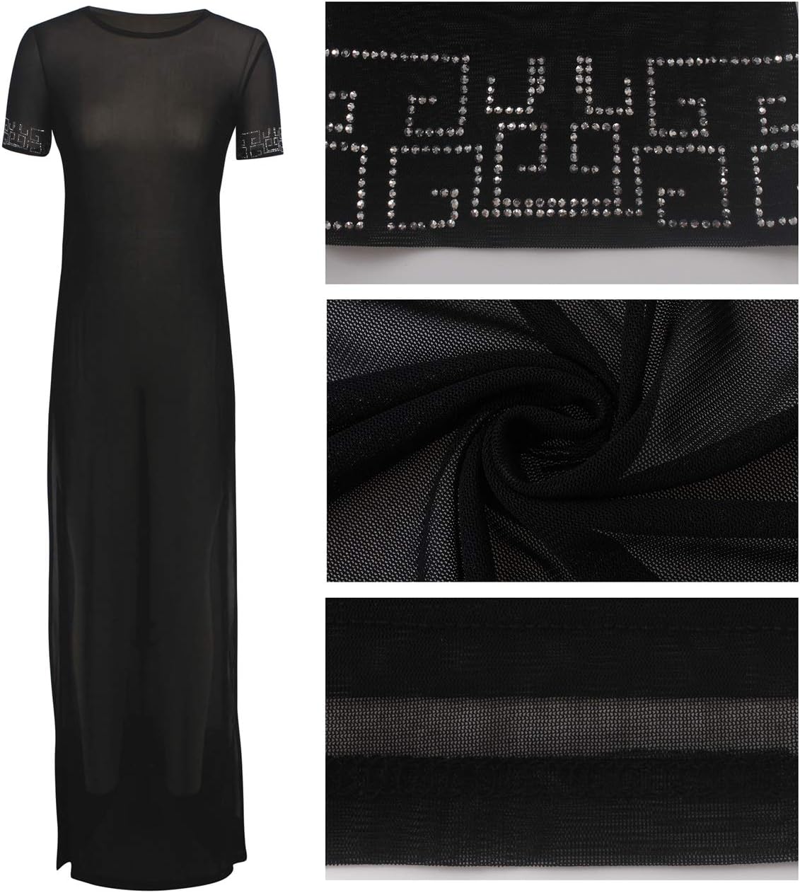 Sexy Cover Ups for Swimwear Women Casual See Through Crochet Mesh Bathing Suit Dress Summer - Image 5