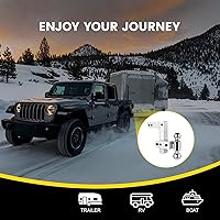 Vista 7 de Enganche de remolque ajustable para receptor de 2 pulgadas, aluminio GTW de 12500 libras - 8 pulgadas de caída/elevación con bola doble de 2