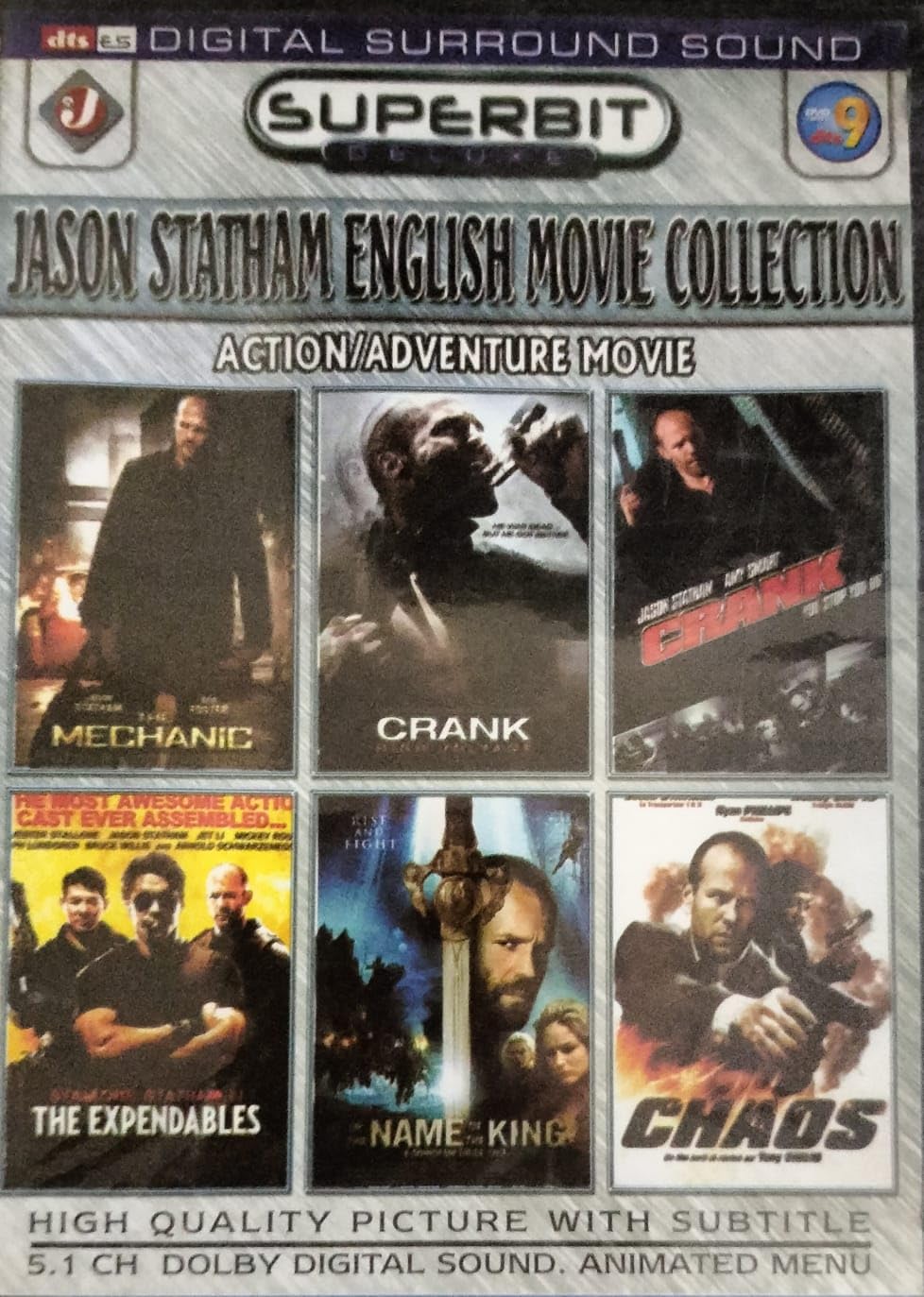 6 in 1 English Movie Collection (The mechenic, Crank 1, 2, The Expandables, in The Name of The King, Chaos) DVD (B0CW3SDZ21) Amazon Price History, Amazon Price Tracker