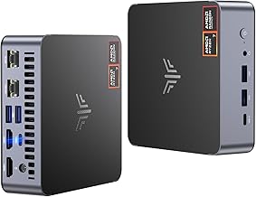 KAMRUI AM21 Mini PC para juegos Dual LAN, AMD Ryzen 7 8745HS (hasta 4.9 GHz), 32 GB DDR5 5600 MHz 1TB M.2 NVMe PCIe 4.0x4 SSD, mini computadora de escritorio con USB 4, DP, 2 HDMI 2.1, compatible con