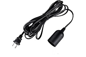 Simple Deluxe Black Lamp Cord with Socket