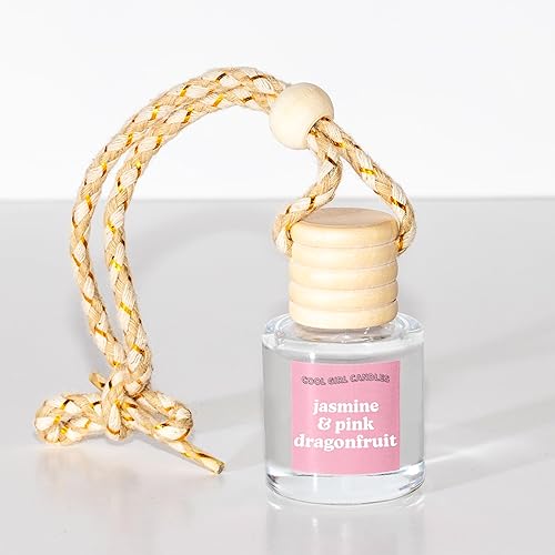 Miniatura 2 de COOLGIRLCANDLES - Difusor de aceite aromático para colgar en automóvil, aroma a fruta de dragón rosa jazmín, difusor de aire para aceites