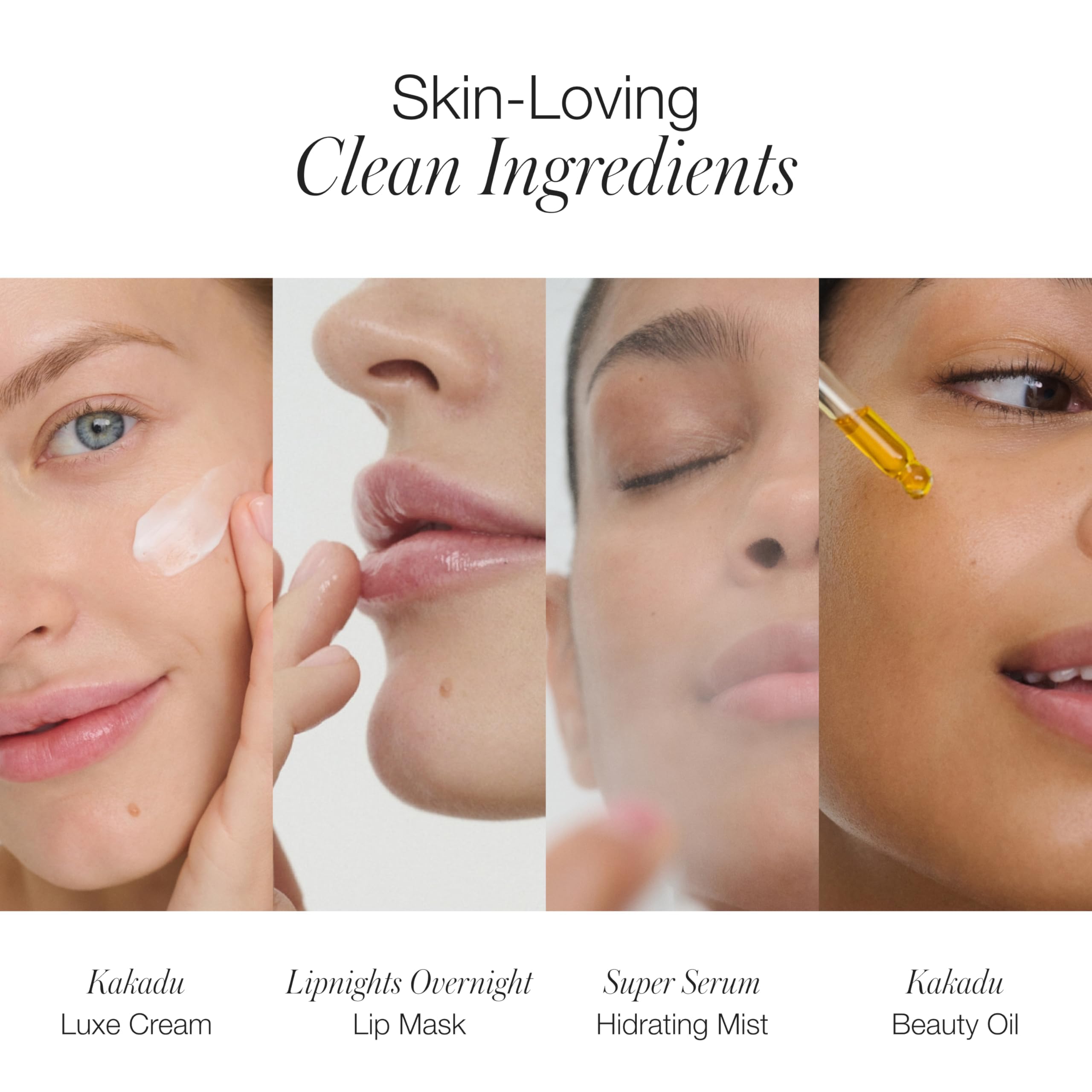 RMS Beauty Skin-to-Skin Discovery Set – 4-Piece Skincare Essentials Kit – Includes 24-Hour Hydration Face Oil, Cream, Mist & Full-Size Lip Mask – Non-Comedogenic & Clean Beauty Gift Set