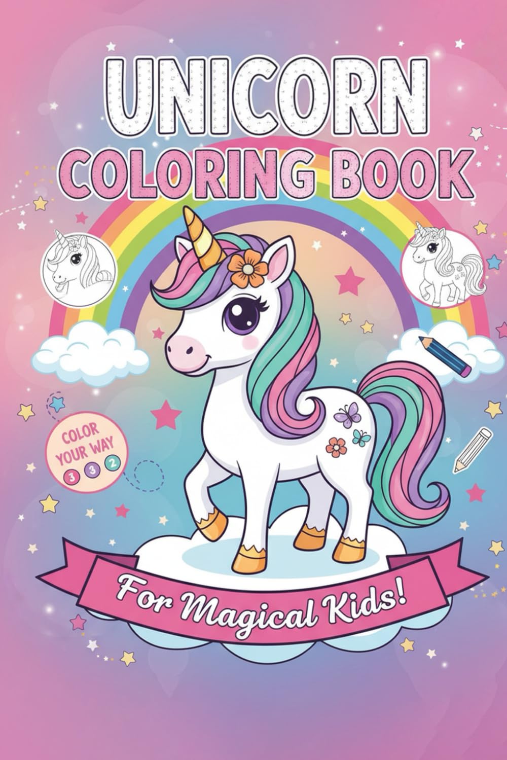 Cute Unicorns: A Coloring Adventure