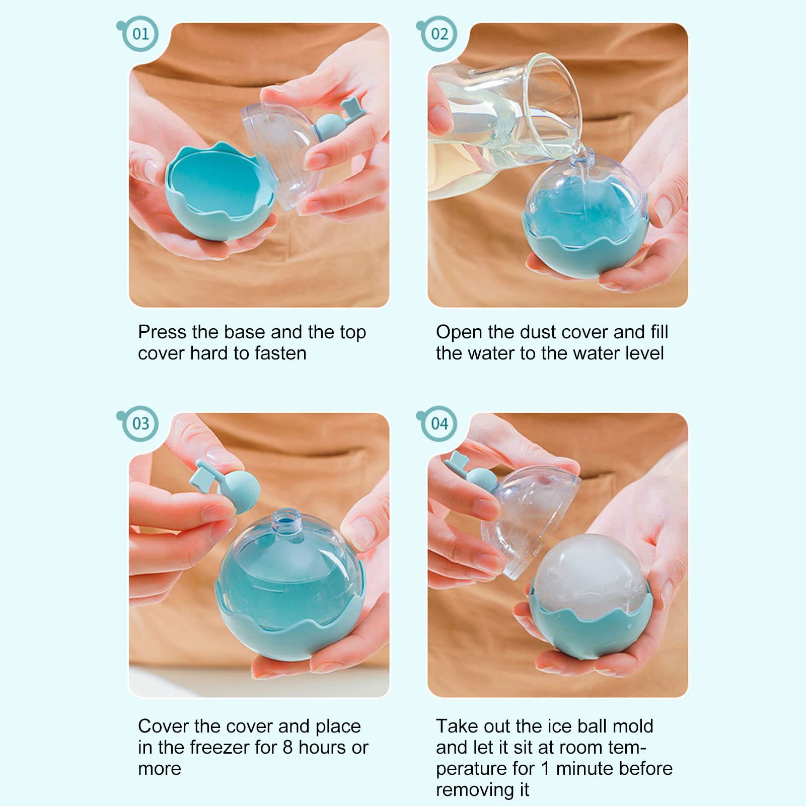 Accessori da cucina macreatore di palline di ghiaccio riutilizzabile a 6 cubi con coperchio vassoio per cubetti di ghiaccio in Silicone per uso