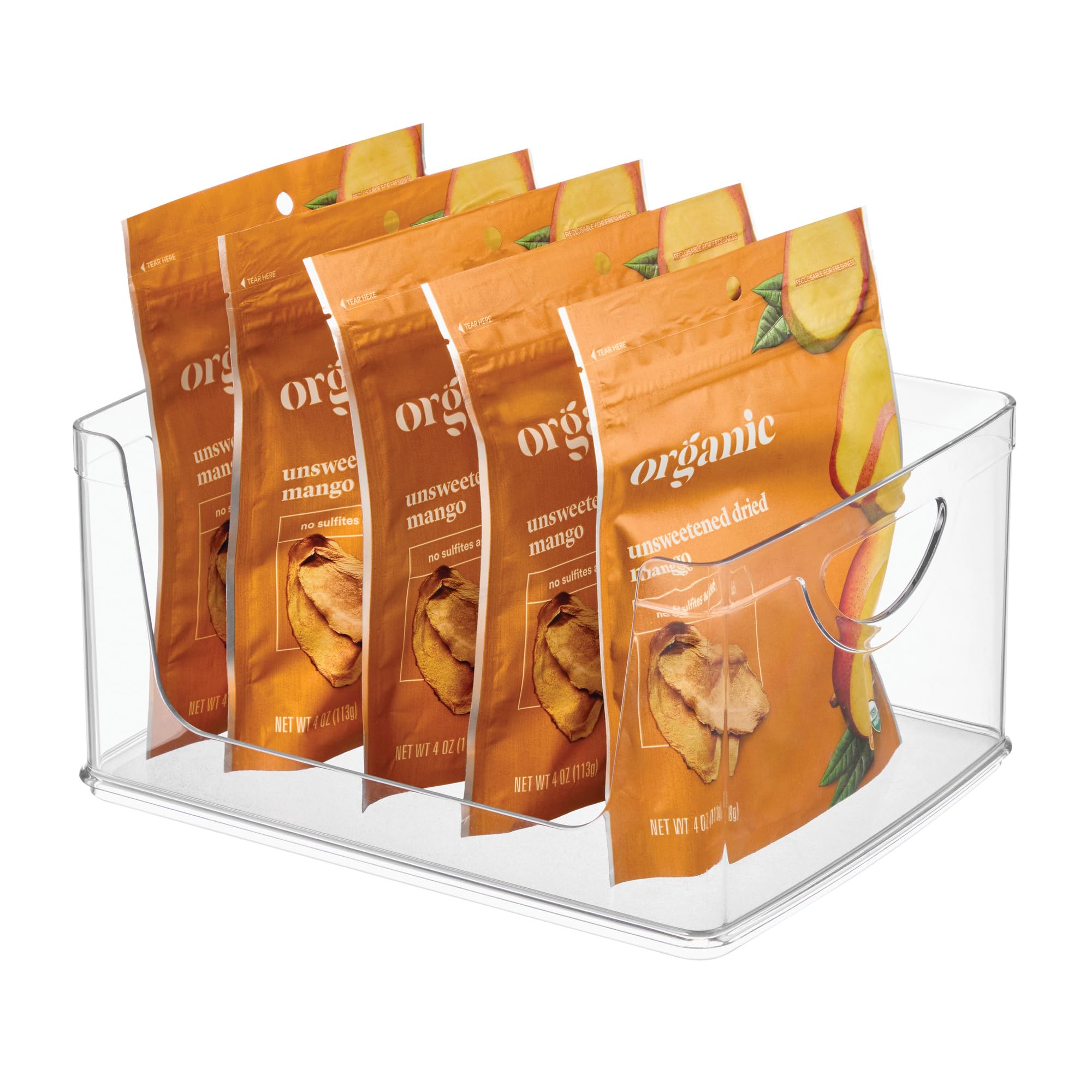 Photo 1 of iDesign Stackable Storage Bin with Handles, Clear