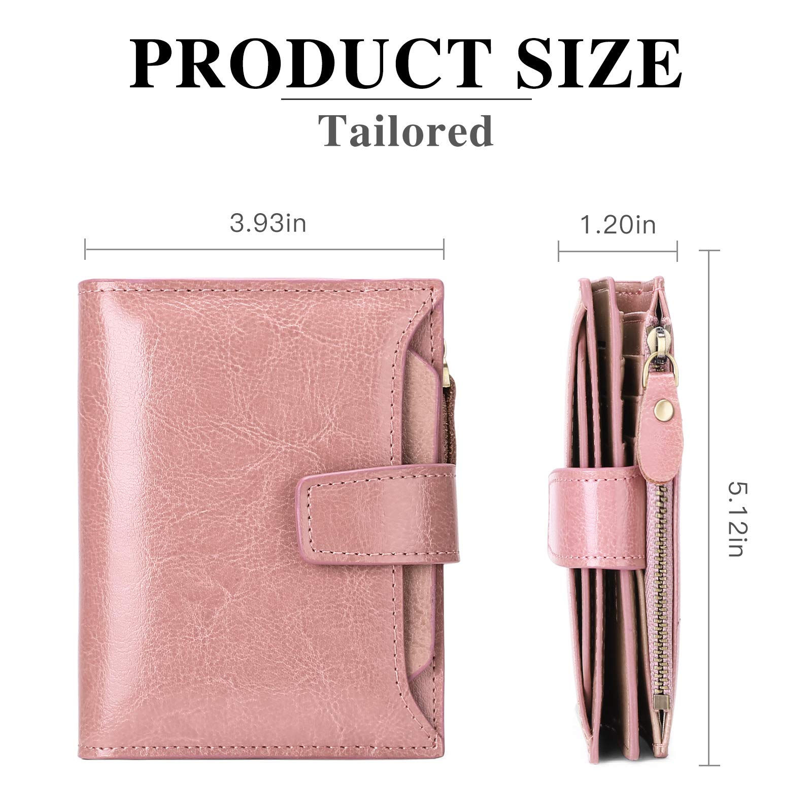 SENDEFN Portafoglio Donna in Pelle Vera Piccolo Portamonete Cute con Cerniera 14 Carte Portafoglio Donna Pelle con Tanti Scomparti