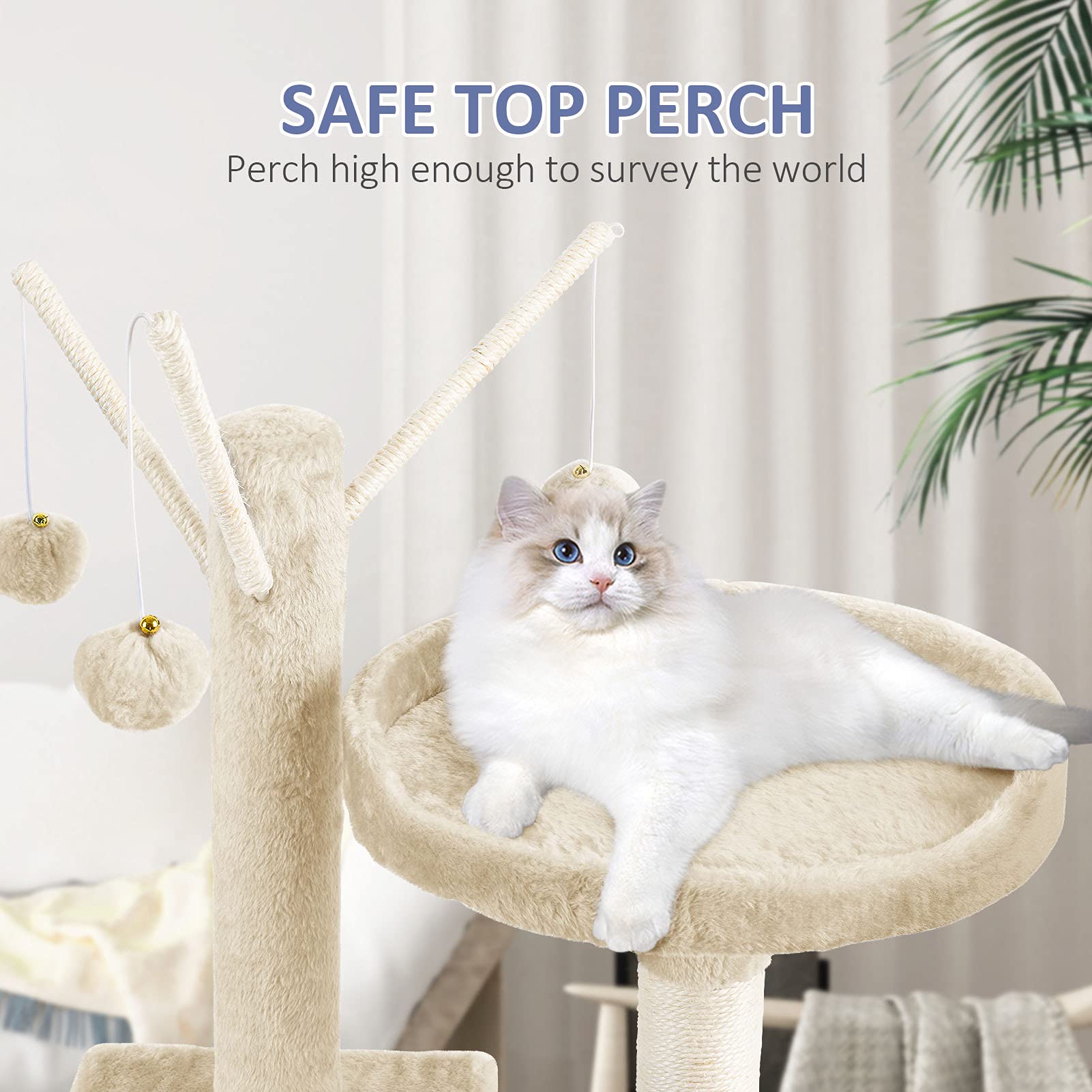 イーストリバーJOYO Cat Tree Hammock, Tree House Cat Indoor for Posts, Cats