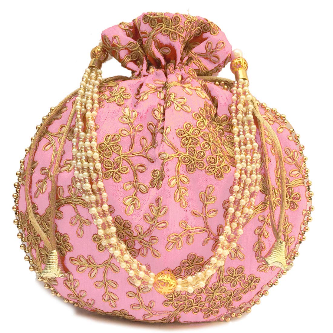 Swastik Uphaar Rajasthani Womens Embroidered Handbag Potli Wallet (BABU-PINK) (B085KW2K1Y) Amazon Price History, Amazon Price Tracker