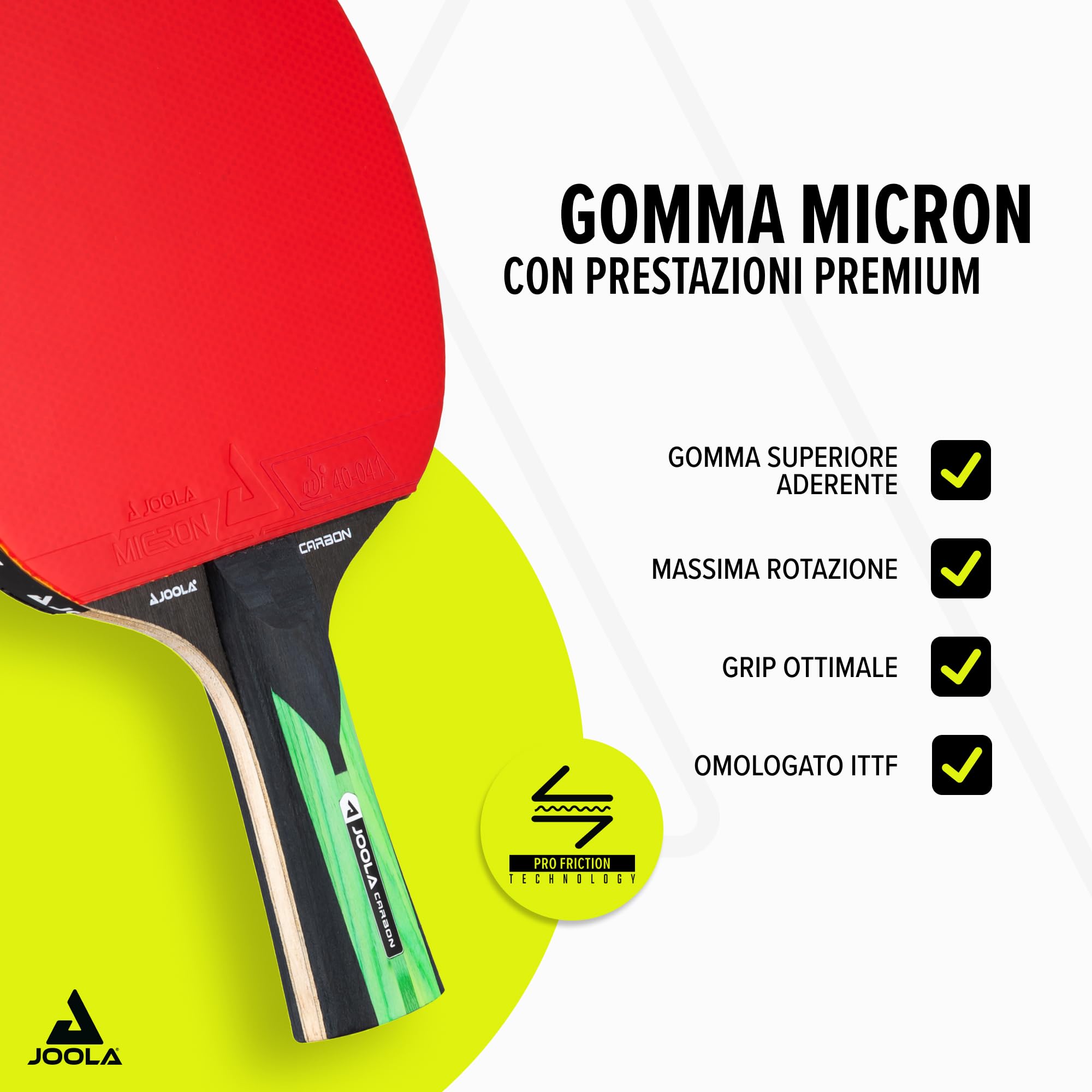 JOOLA Racchette da Tennis da Tavolo Professionali INFINITY, MEGA e ROSSI CARBON Approvate dall'ITTF per Giocatori Esperti e Competizioni - 3