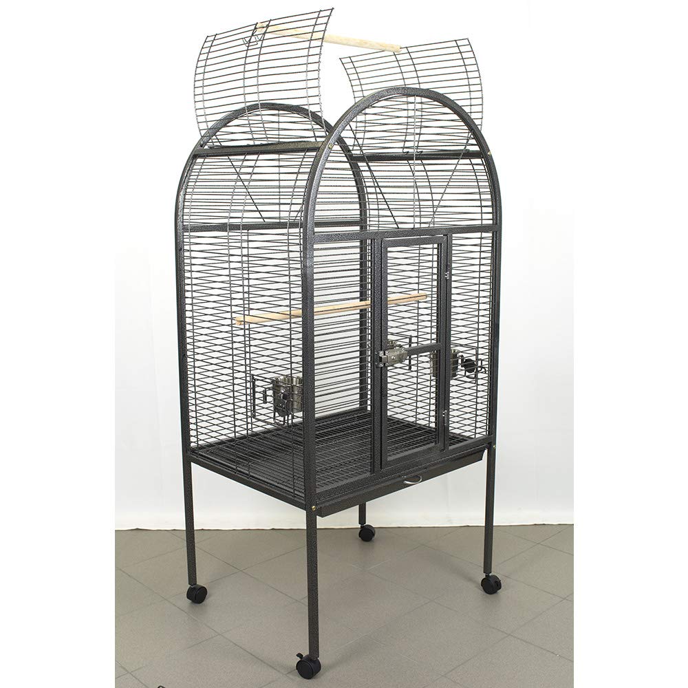 Voliera gabbia pappagalli con ruote dimensioni esterne: 77 x 61 x 172 cm
