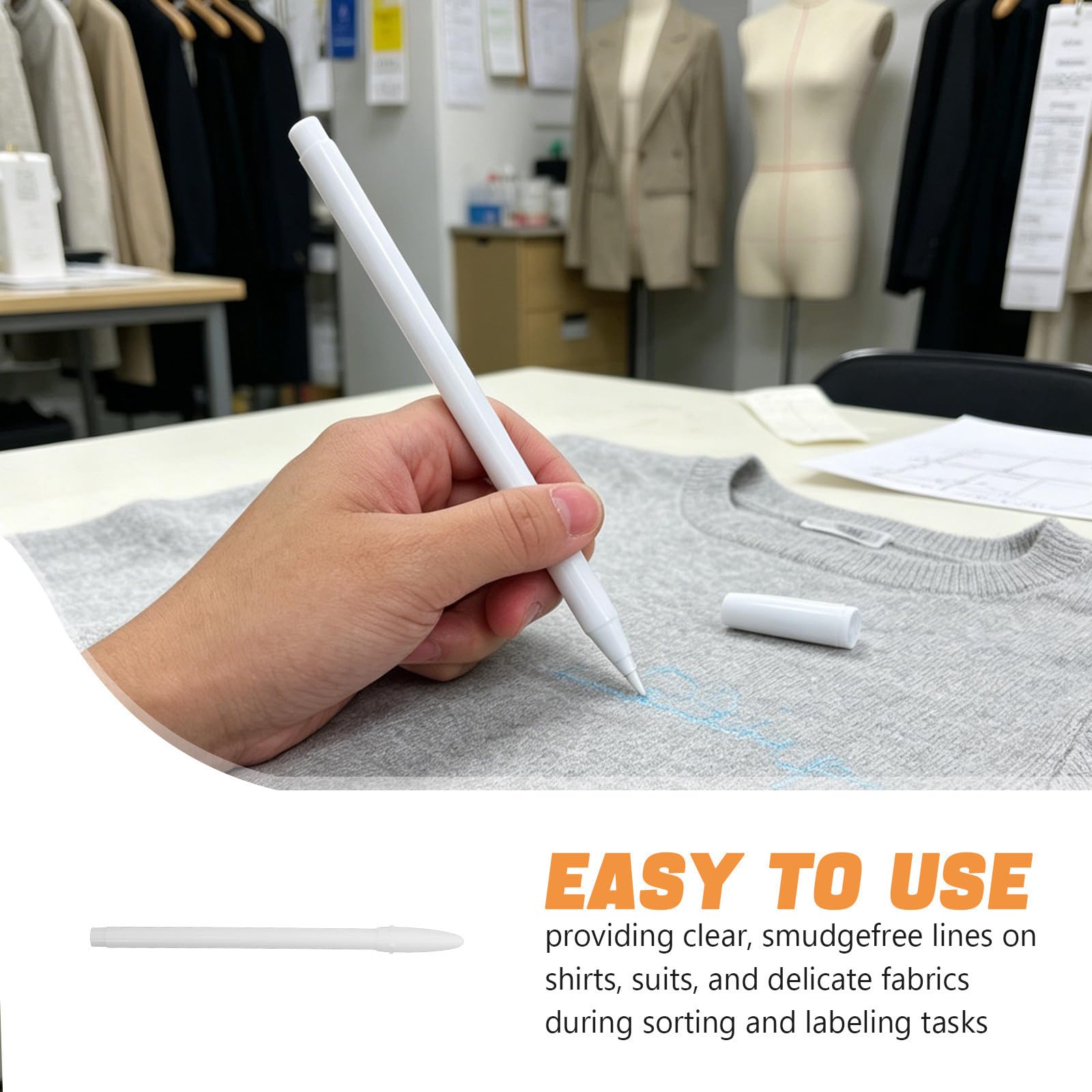 SEWACC 50 Piezas Marcadores de Tela Lavables Tinta Soluble en Agua para Marcar Ropa de Seda y Prendas, 10 Bolígrafos Rápidos de Secado para Costura y Acolchado en Taller