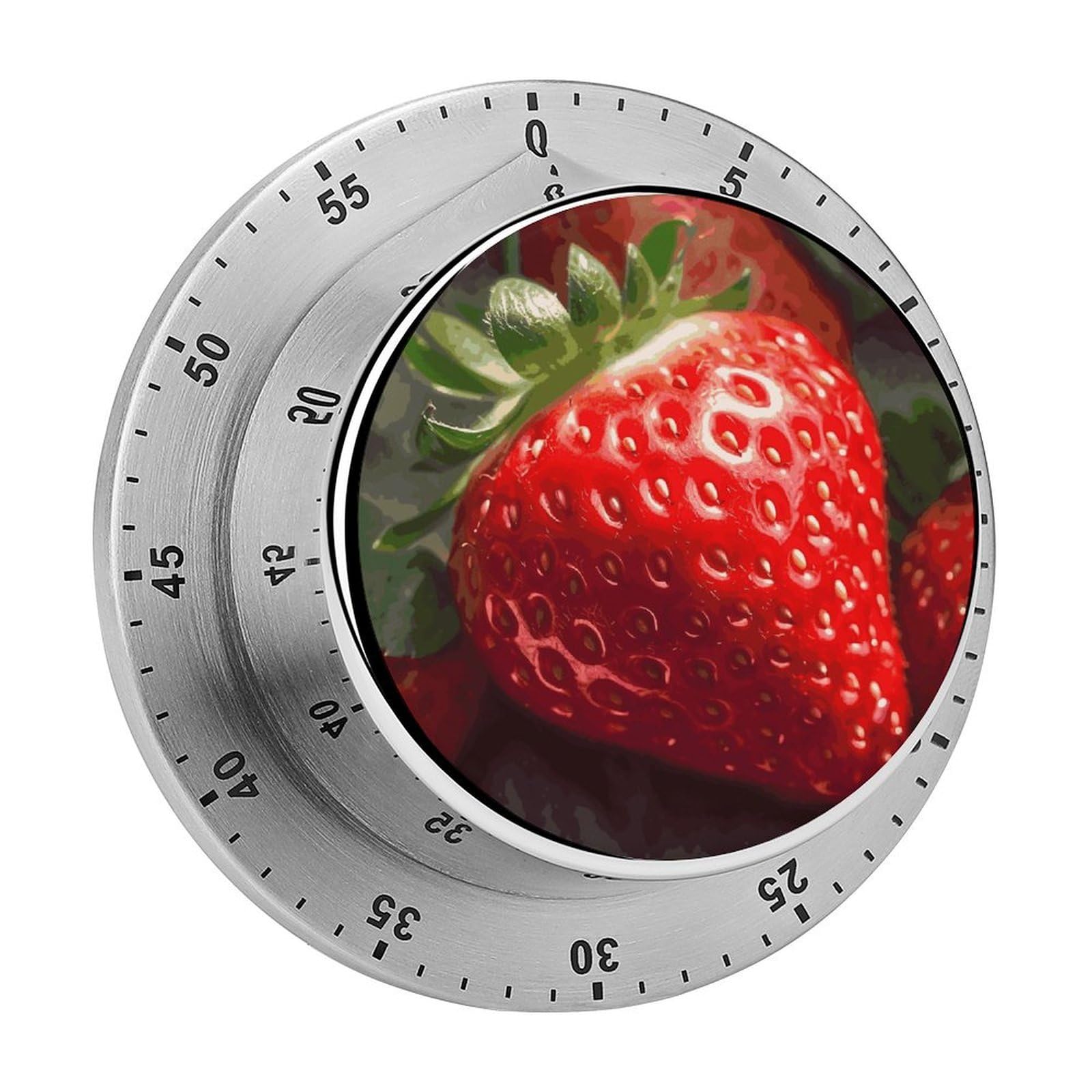 Adfgyerh Style Strawberry2 Timer For Cooking, Kitchen Timer Magnetic No Batteries Required, Mechanical Timer With Loud Alarm, For Fitness Baking Exercise Oven