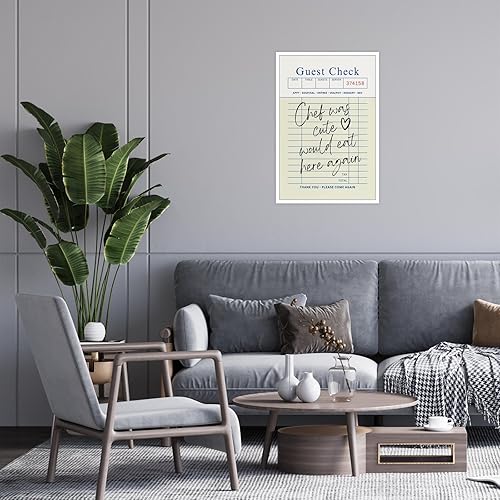 Miniatura 9 de Póster divertido de cuadros de invitado, retro, moderno, arte de pared Funky Preppy Chef Was Cute Would Eat Here Again, póster vintage de cuadros en