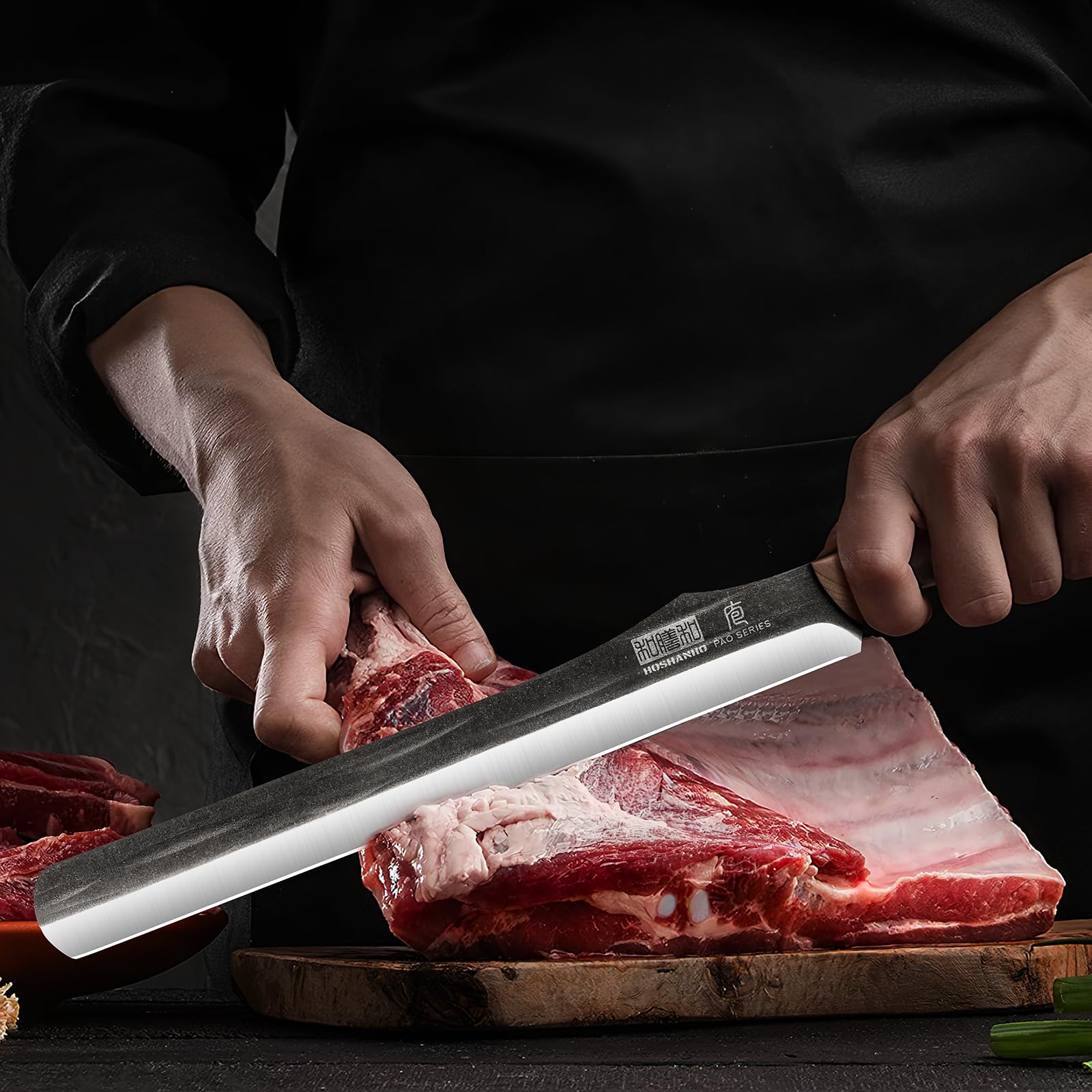 HOSHANHO 12" Brisket Knife, High Carbon Steel Carving Slicing Knife for BBQ — Amazon image 7
