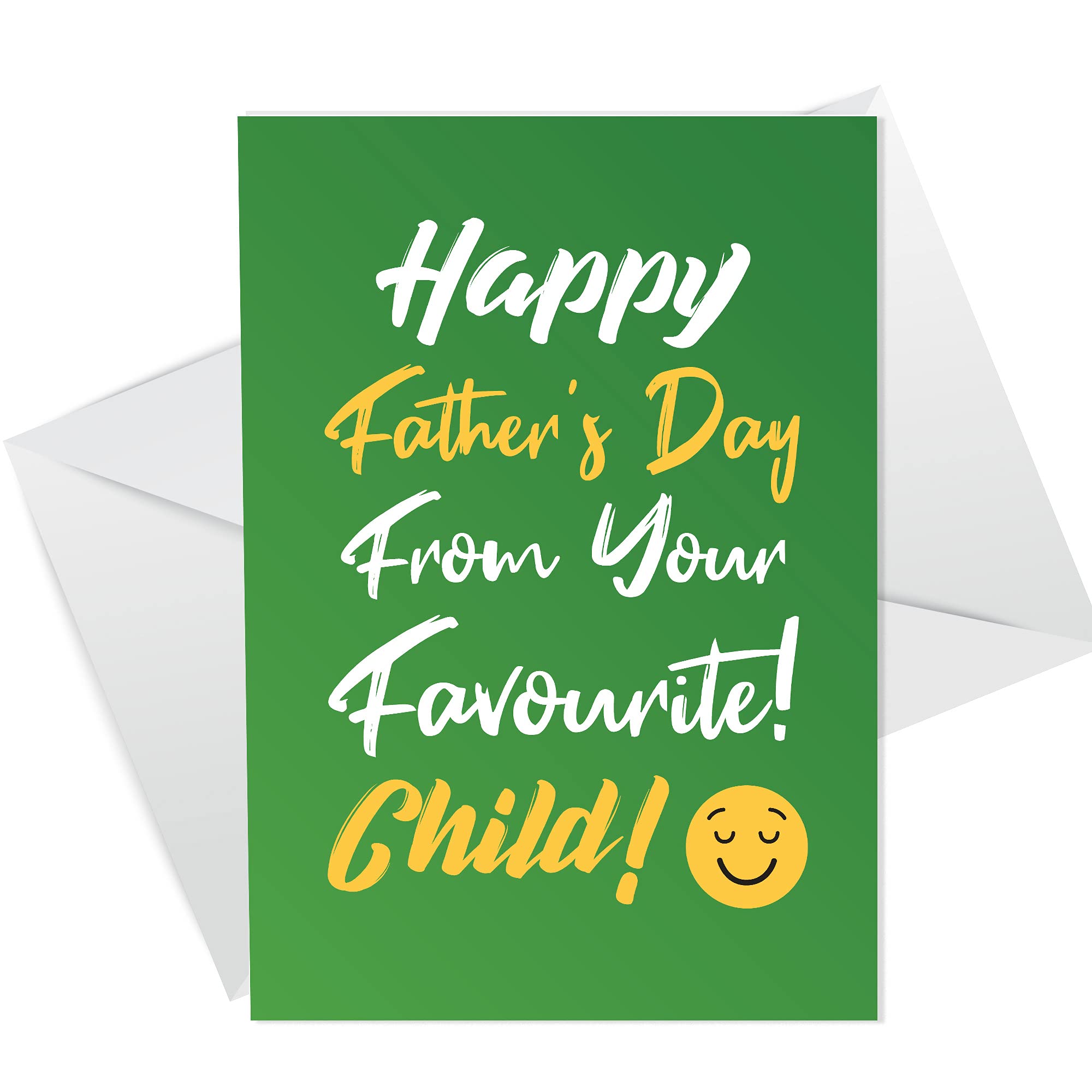 Funny Fathers Day Card From Favourite Child Joke Card From Daughter Son A6 Card
