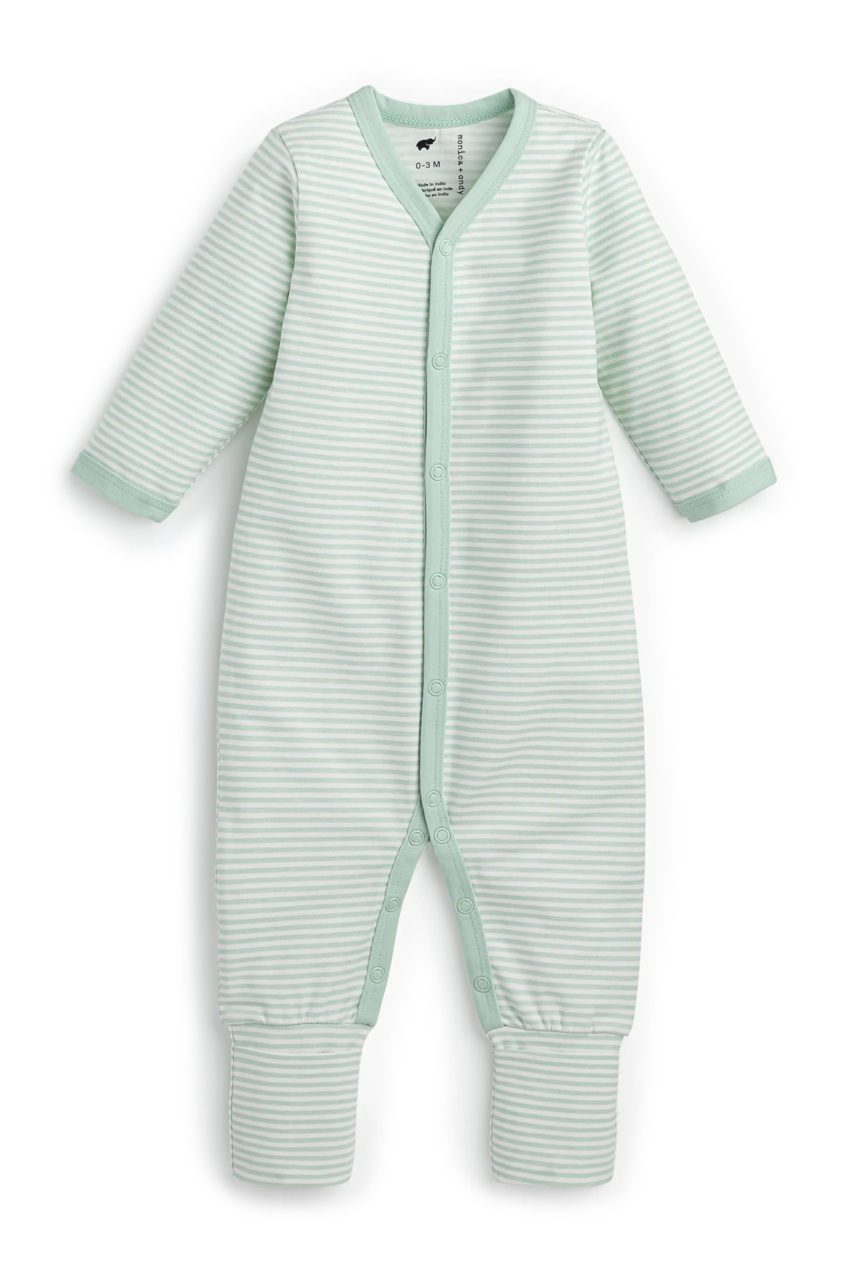 monica + andy On the Go Baby One Piece, 100% Organic Baby Clothes for Girls &amp; Boys, Sizes For Preemie, Newborn, &amp; Infant