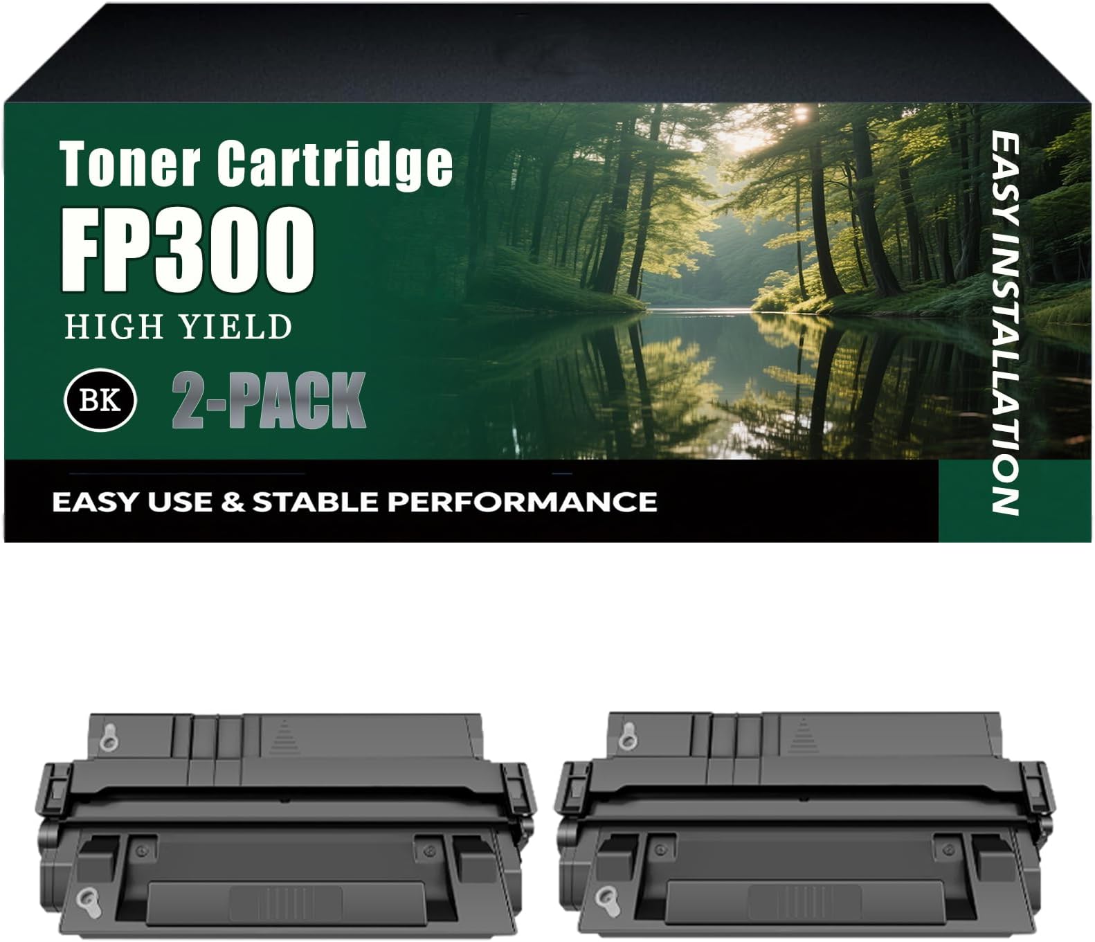 FP300 Toner Cartridge Work for Canon LaserShot LBP-62X LBP-840 LBP-850 LBP-870 LBP-880 LBP-910 Printers, High-Capacity 10000 Pages, Clear lines (2-Pack Black)