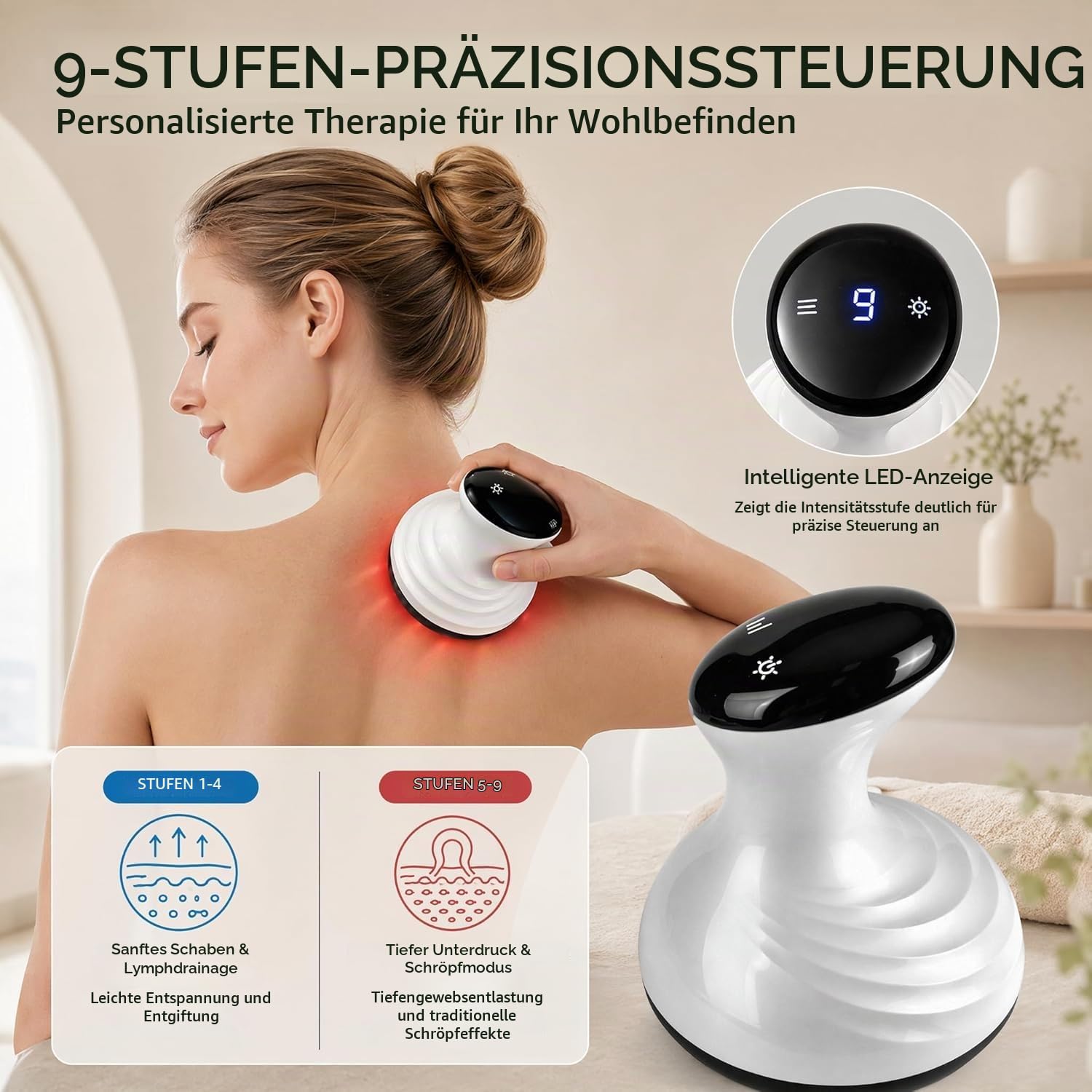 Cellulite Massagegerät, 4-in-1 Anti Cellulite Vakuum Massagegerät mit