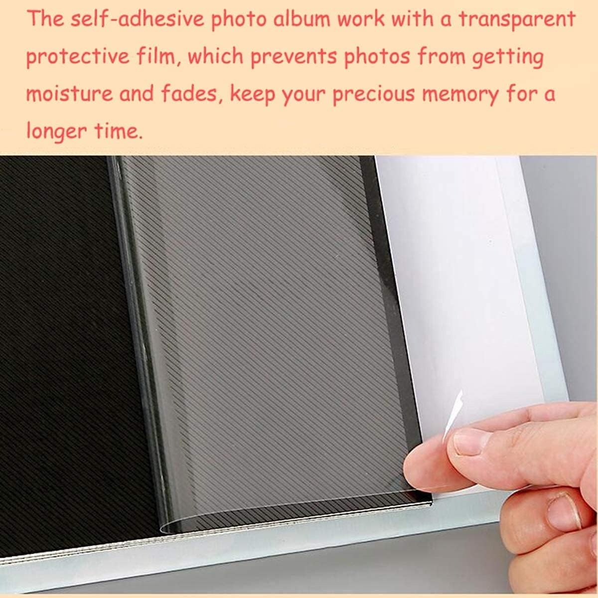 Large Self Adhesive Photo Album with 40 Sheets, DIY Memory Book for Family Wedding Anniversary