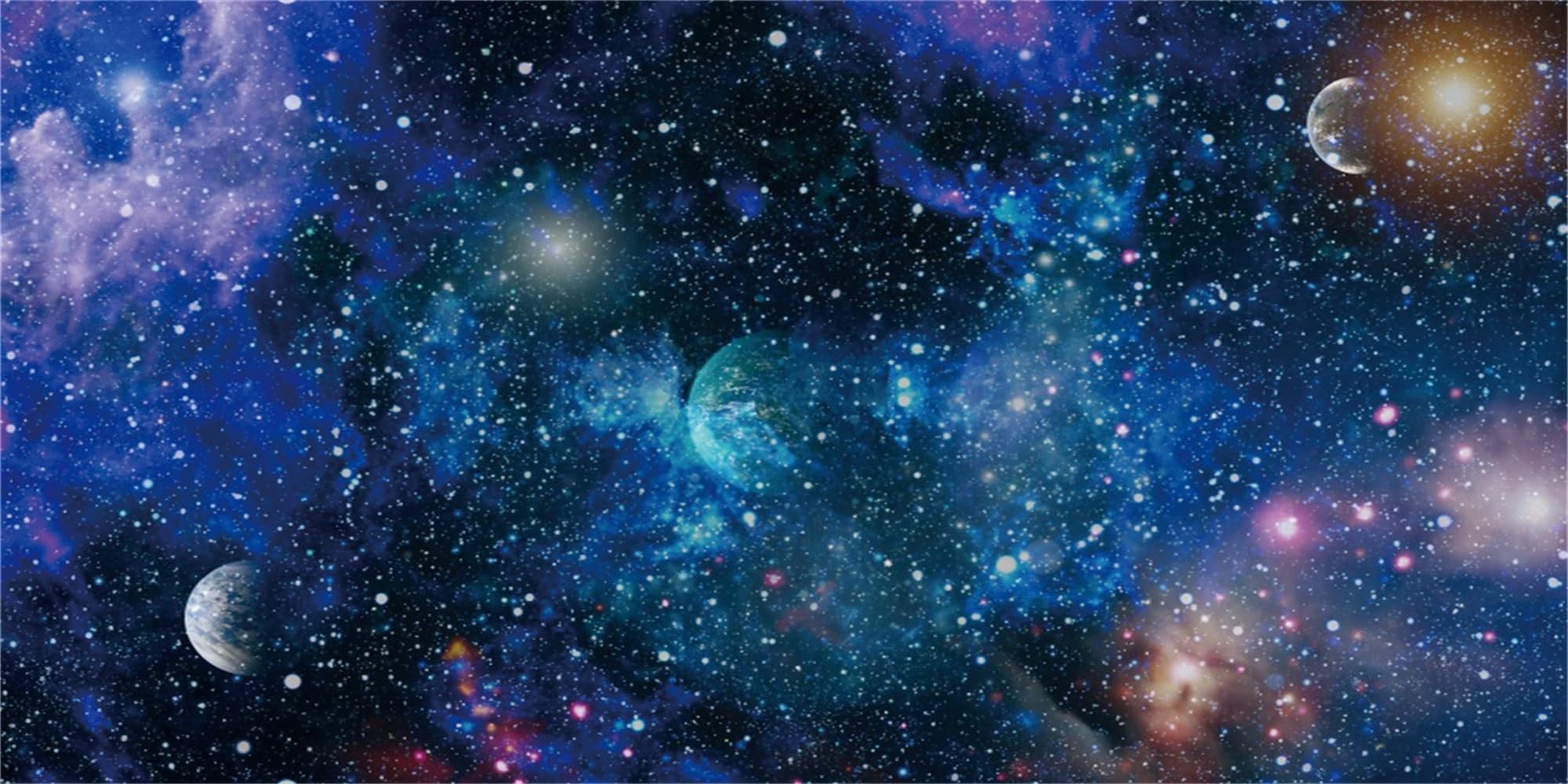 MIRRORANG 180x46cm Outer Space Aquarium Background Nebula Astral Cluster Astronomy Theme Fish Tank Background Galaxy Mystery Star Galaxy Terrarium Background — image 1