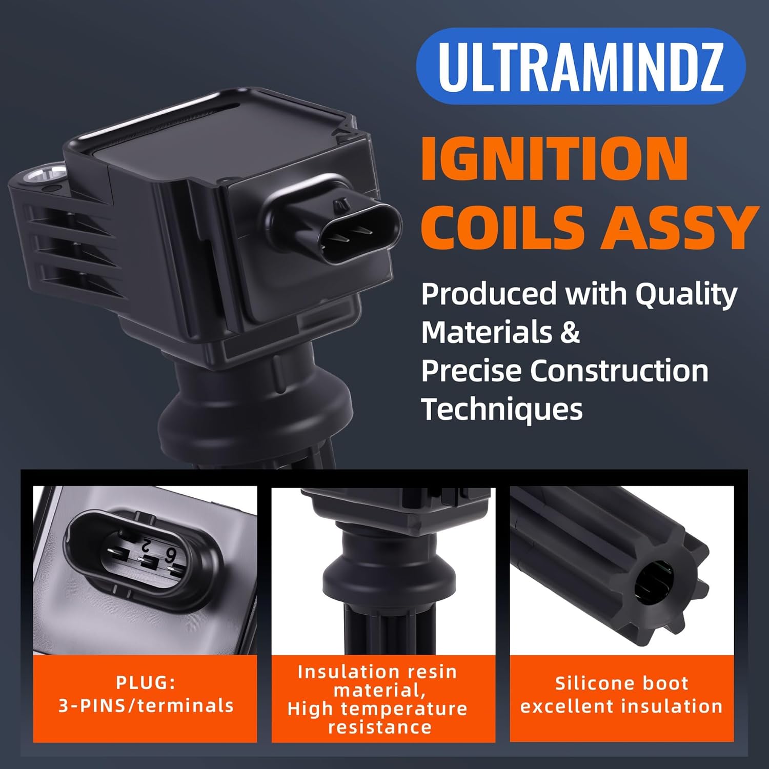 Ignition Coil & Spark Plug for Ford 2.0L 2.3L Escape Taurus 13-19/Edge Focus ST 13-18/Fusion 13-20/Explorer 12-19/Focus RS 16-18/Mustang 15-22 for Lincoln MKC MKZ MKT 13-20