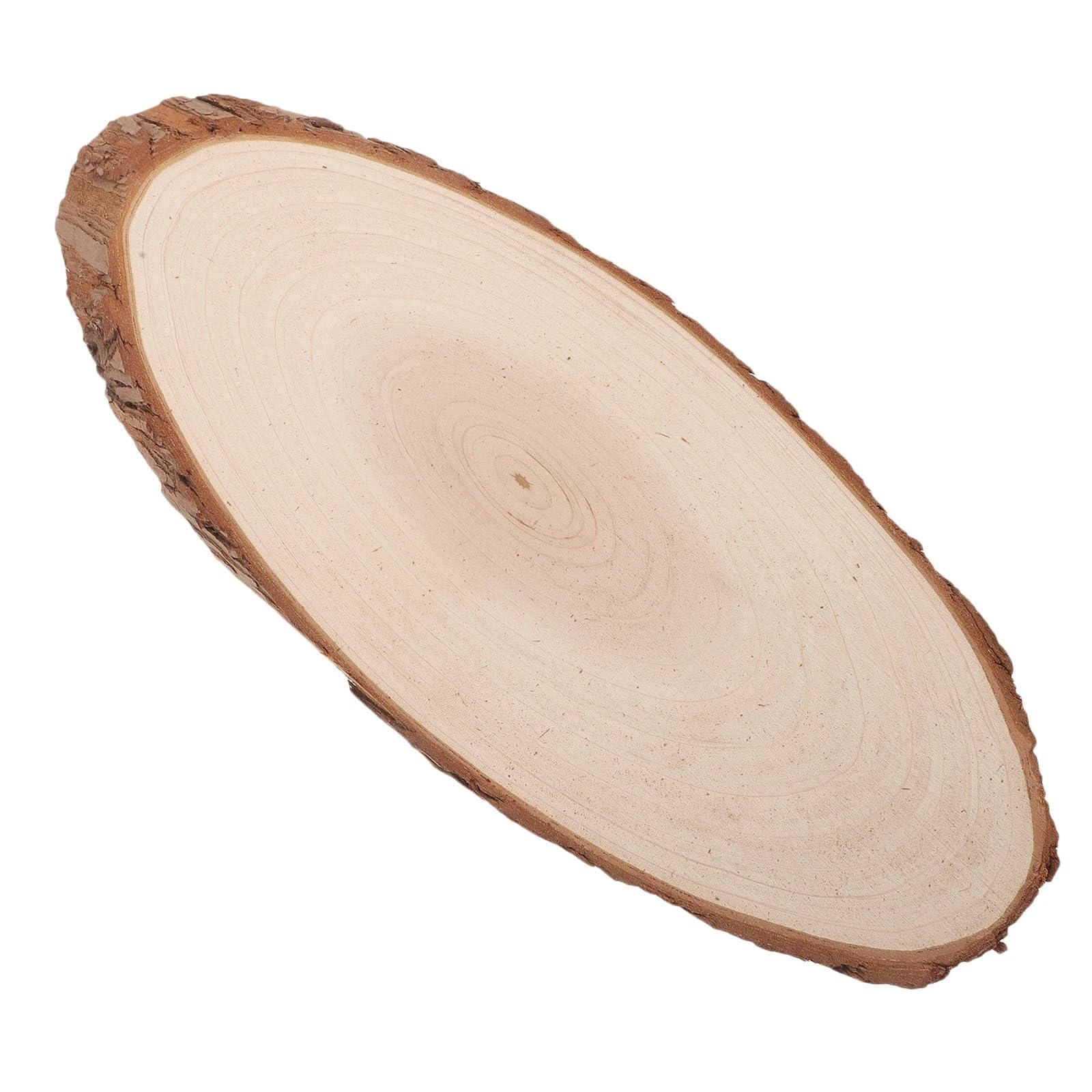 Unfinished Wood 2-Pack Oval Wood Slice Blanks, Unfinished Eco-Friendly for DIY Painting & Kids Gift