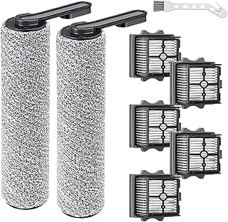 Geborn Brush Rollers and Filters Replacement Compatible with S5 / S5 Pro /S5 Pro 2 / S5 Blue Cordless Wet Dry Vacuum Cleaner,Accessories Kit inclue 5 HEPA Filters & 2 Brush Rollers