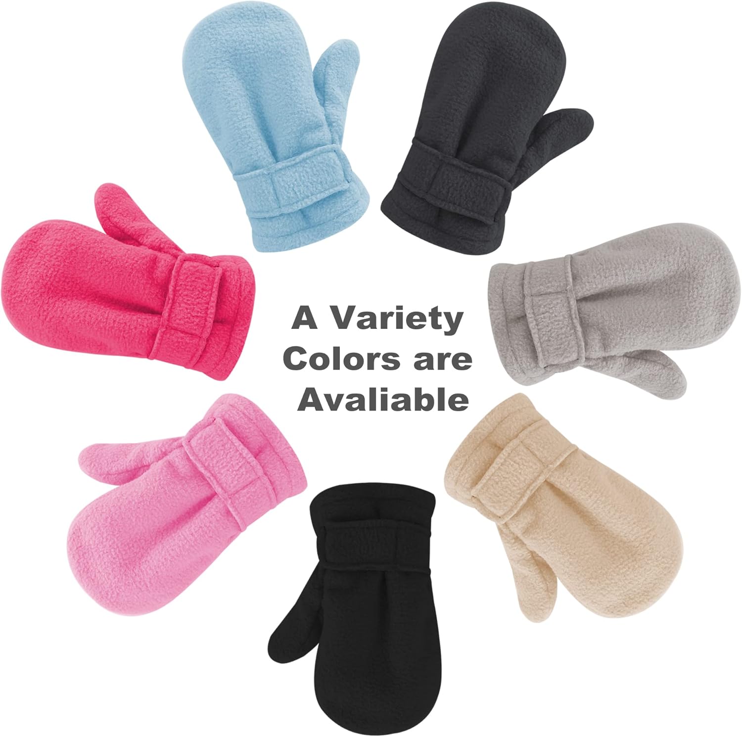 UTTPLL Toddler Mittens Unisex Sherpa Lined Fleece Gloves Winter Warm Easy-On Kids Winter Outdoor Mittens for Baby Boys Girls - Image 3