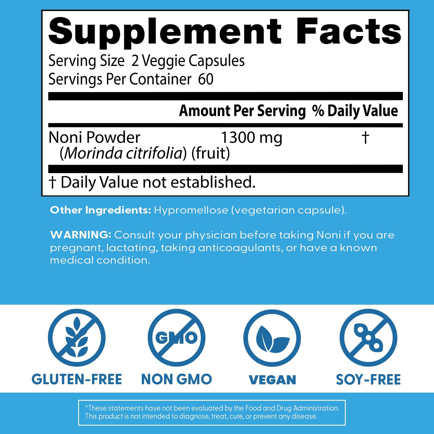 Doctor's Best Noni Fruit Powder Supplement, Non GMO, Vegan, 120 Veg Caps — Amazon image 4