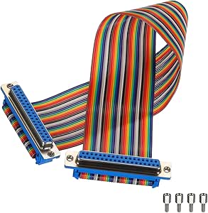 Amazon.com: MECCANIXITY 1 Pcs IDC Rainbow Wire Flat Ribbon Cable DB37 ...