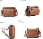 Bluome 7L Crossbody Purses for Women, Medium Crossbody Bags Vegan Leather Shoulder Handbags with Adjustable Strap